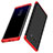 Carcasa Dura Plastico Rigida Mate Frontal y Trasera 360 Grados Q01 para Samsung Galaxy Note 8 Duos N950F Rojo y Negro