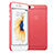 Carcasa Dura Ultrafina Transparente Mate para Apple iPhone 6 Rojo