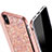 Carcasa Silicona Goma Bling Bling para Apple iPhone Xs Max Oro Rosa