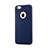 Carcasa Silicona Goma con Agujero para Apple iPhone SE Azul