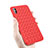 Carcasa Silicona Goma de Cuero para Apple iPhone X Rojo