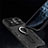Carcasa Silicona Ultrafina Goma con Magnetico Anillo de dedo Soporte para Apple iPhone 12 Negro