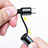 Cargador Cable Lightning USB Carga y Datos Android Micro USB Type-C ML06 Negro