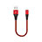 Cargador Cable USB Carga y Datos 30cm D16 para Apple iPhone 14 Rojo