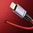 Cargador Cable USB Carga y Datos C03 para Apple iPhone 11 Pro Max Rojo