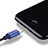 Cargador Cable USB Carga y Datos D01 para Apple iPad 10.2 (2020) Azul