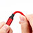 Cargador Cable USB Carga y Datos D03 para Apple iPod Touch 5 Rojo