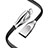 Cargador Cable USB Carga y Datos D05 para Apple iPad 4 Negro