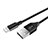 Cargador Cable USB Carga y Datos D06 para Apple iPhone 11 Pro Max Negro