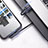 Cargador Cable USB Carga y Datos D07 para Apple iPad Air 4 10.9 (2020) Negro