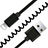 Cargador Cable USB Carga y Datos D08 para Apple iPad 4 Negro