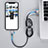 Cargador Cable USB Carga y Datos D09 para Apple iPhone 7 Plus Negro