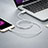 Cargador Cable USB Carga y Datos D12 para Apple iPad Pro 11 (2020) Blanco
