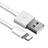 Cargador Cable USB Carga y Datos D12 para Apple New iPad 9.7 (2017) Blanco