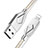 Cargador Cable USB Carga y Datos D13 para Apple iPad 10.2 (2020) Plata