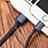 Cargador Cable USB Carga y Datos L04 para Apple iPhone 11 Pro Max Azul