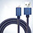 Cargador Cable USB Carga y Datos L04 para Apple iPhone 11 Pro Max Azul