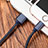 Cargador Cable USB Carga y Datos L04 para Apple iPhone 6S Azul