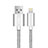 Cargador Cable USB Carga y Datos L07 para Apple iPhone 12 Plata