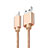 Cargador Cable USB Carga y Datos L08 para Apple iPhone 13 Mini Oro