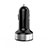 Cargador de Mechero 2.4A Adaptador Coche Doble Puerto USB Carga Rapida Universal Negro