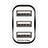 Cargador de Mechero 3.0A Adaptador Coche 3 Puerto USB Carga Rapida Universal U07 Plata