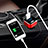 Cargador de Mechero 3.1A Adaptador Coche Doble Puerto USB Carga Rapida Universal Rojo