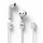 Correa Deportiva Cable Anti-Perdido Sport Strap Fluorescencia C02 para Apple AirPods Pro Blanco