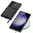 Funda Bumper Lujo Cuero y Plastico Mate Carcasa AC1 para Samsung Galaxy S23 Ultra 5G Negro