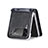 Funda Bumper Lujo Cuero y Plastico Mate Carcasa H06 para Samsung Galaxy Z Flip4 5G