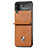 Funda Bumper Lujo Cuero y Plastico Mate Carcasa L07 para Samsung Galaxy Z Flip3 5G