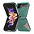 Funda Bumper Lujo Cuero y Plastico Mate Carcasa para Samsung Galaxy Z Flip4 5G