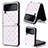 Funda Bumper Lujo Cuero y Plastico Mate Carcasa T06 para Samsung Galaxy Z Flip4 5G