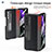 Funda Bumper Lujo Cuero y Plastico Mate Carcasa Z03 para Samsung Galaxy Z Fold2 5G