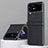 Funda Bumper Lujo Cuero y Plastico Mate Carcasa ZL3 para Samsung Galaxy Z Flip4 5G