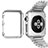 Funda Bumper Lujo Marco de Aluminio C01 para Apple iWatch 3 38mm Plata