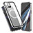 Funda Bumper Lujo Marco de Aluminio Espejo 360 Grados Carcasa con Mag-Safe Magnetic para Apple iPhone 13 Pro