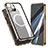 Funda Bumper Lujo Marco de Aluminio Espejo 360 Grados Carcasa con Mag-Safe Magnetic para Apple iPhone 13 Pro