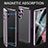 Funda Bumper Lujo Marco de Aluminio Espejo 360 Grados Carcasa LK2 para Samsung Galaxy S22 Ultra 5G