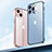 Funda Bumper Lujo Marco de Aluminio Espejo 360 Grados Carcasa M01 para Apple iPhone 13 Pro