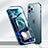 Funda Bumper Lujo Marco de Aluminio Espejo 360 Grados Carcasa N01 para Apple iPhone 12 Pro