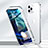 Funda Bumper Lujo Marco de Aluminio Espejo 360 Grados Carcasa N01 para Apple iPhone 12 Pro Max