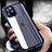 Funda Bumper Lujo Marco de Aluminio Espejo 360 Grados Carcasa T04 para Apple iPhone 12 Pro