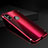 Funda Bumper Lujo Marco de Aluminio Espejo Carcasa A01 para Apple iPhone X Rojo