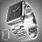Funda Bumper Lujo Marco de Aluminio para Apple iWatch 42mm Plata