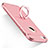 Funda Bumper Lujo Marco de Metal y Plastico con Anillo de dedo Soporte A01 para Apple iPhone 5 Rosa