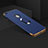 Funda Bumper Lujo Marco de Metal y Plastico con Anillo de dedo Soporte A01 para Apple iPhone 6S Plus Azul