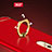 Funda Bumper Lujo Marco de Metal y Plastico con Anillo de dedo Soporte A02 para Huawei GR5 (2017) Rojo