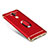 Funda Bumper Lujo Marco de Metal y Plastico con Anillo de dedo Soporte A03 para Huawei Mate 9 Rojo