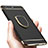 Funda Bumper Lujo Marco de Metal y Plastico con Anillo de dedo Soporte para Huawei Honor 9 Premium Negro